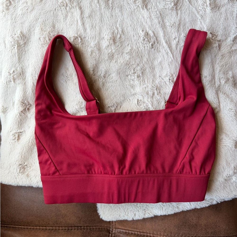Monday Swimwear Deep Red Sports Bra